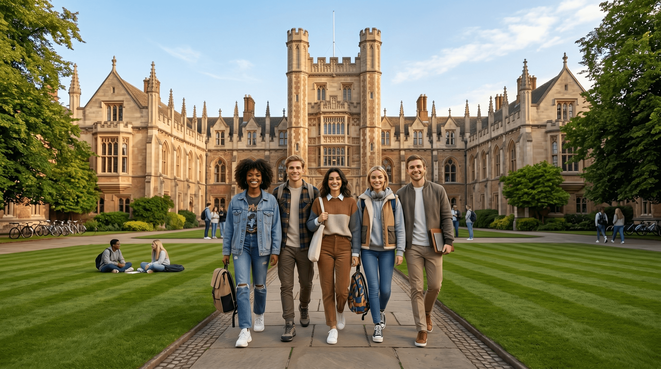 Students walking on campus — placeholder image