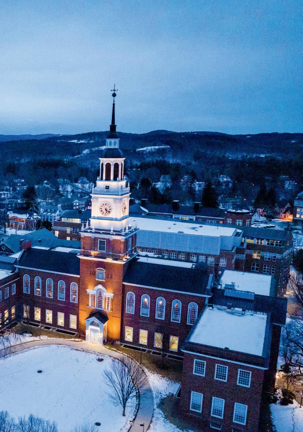 Dartmouth in winter — one of the Ivy League universities our students reached